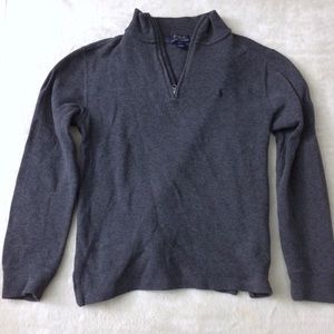 Gray Ralph Lauren quarter zip pullover